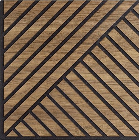 10 x pannello decorativo fonoassorbente 58x58cm legno noce Deco DN