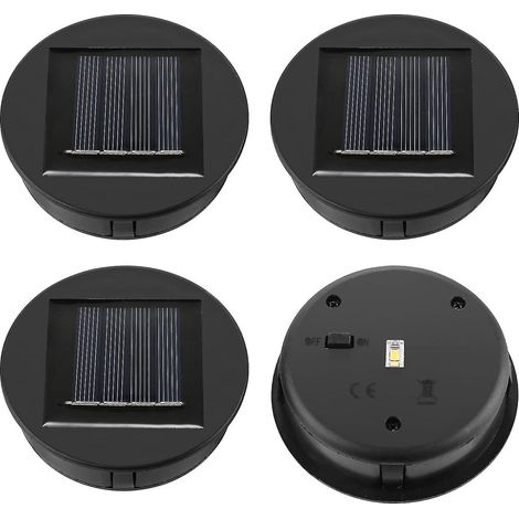 Pièces de rechange pour lampe solaire (lot de 4) : panneau solaire, abat-jour, lampe solaire de rechange (1/5)