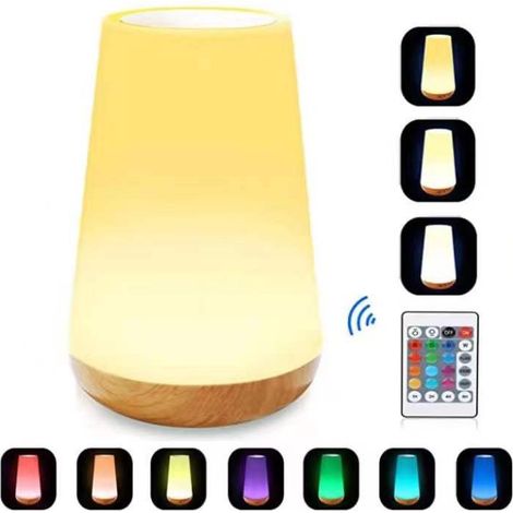 MINKUROW Luce Notturna A Led, Lampada Da Comodino Amouhom, Lampada Notturna Touch Colorata, Telecomando, Ricaricabile Con Luminosità Regolabile, Per Camera Da Letto, Cameretta E Soggiorno