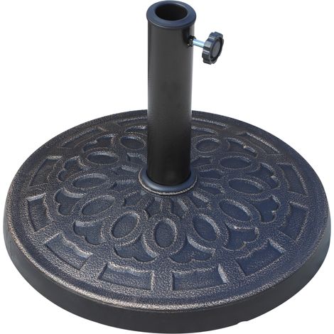 Base rotonda per ombrellone in resina, diametro 44x33 cm – Stabile, compatta e decorativa per la terrazza.