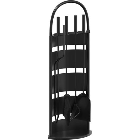 5-teiliges Kaminbesteck-Set 23 x 15 x 66 cm Stahl vidaXL (1/5)