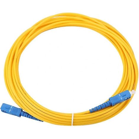 Jarretière fibre optique, Cordon de brassage fibre optique duplex monomode SC vers SC de 10 m/11 yd (1/4)