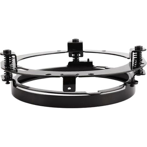 Support de montage pour phare avant rond, fixation base 7 pouces compatible Jeep Wrangler JK, support de phare noir. (1/4)