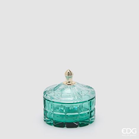 EDG Enzo De Gasperi Contenitore Decorativo Rotondo Green H10,5 Ø10,5 cm – Decorazione Natalizia (1/5)
