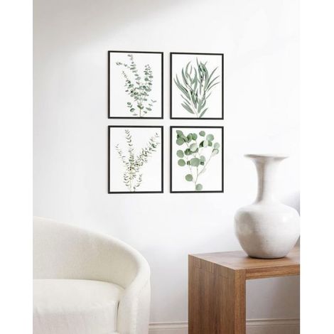 Affiche Botanique - Illustration Florale Minimaliste - Décoration Murale Maison Bureau - 4 Pièces (1/4)