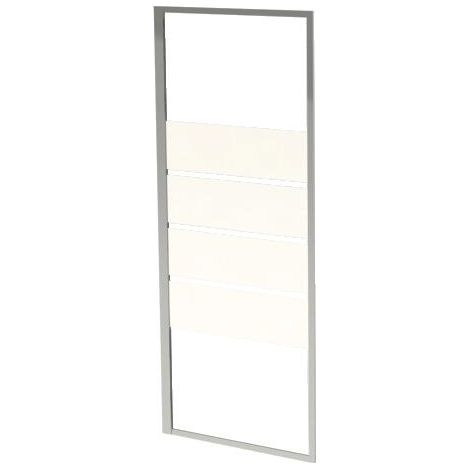 Ondee – Paroi latérale de douche retour fixe 80x190cm – Verre trempé 5mm avec traitement anticalcaire – Profilé aluminium chromé ajustable