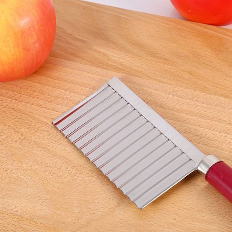Kartoffelmesser mit Wellenschliff, multifunktionales Obstschneidewerkzeug aus Edelstahl (1/5)