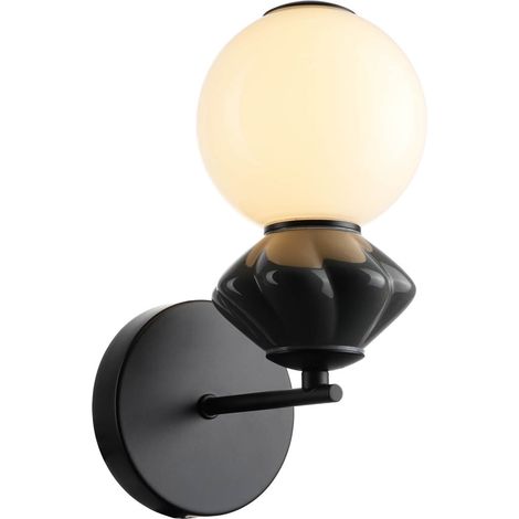 Italux Balos   Appliques murales Globe II Noir mat Blanc chaud 3000K