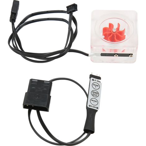 Débitmètre de refroidissement par eau, filetage G1/4, 8 hélices, 3 voies, en acrylique durable, pour ordinateur, rouge. (1/5)