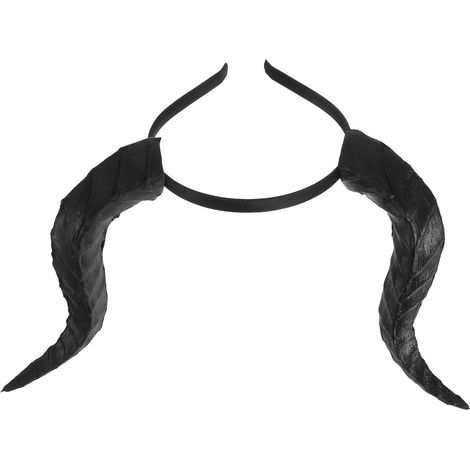 Bandeau à Cornes de Chèvre Gothique Noir pour Femmes, Confortable et Résistant, Accessoire pour Cosplay et Fêtes D'halloween (1/5)