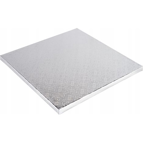 Rechteckiger silberner Tortenboden 25x25cm