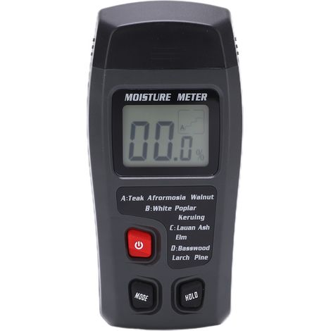 Détecteur d'humidité du bois MT10, humidimètre LCD haute précision, testeur d'hygrométrie pour matériaux, mesureur de taux d'humidité portable, outil de contrôle pour chantier, affichage numérique, 1 (1/5)