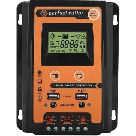 Pour solar controller Régulateur de Charge Solaire 30A Régulateur de Batterie à Panneau Double Affichage LCD à Cristaux Liquides(30A) (1/4)