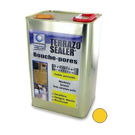 Hydrofuge Terrazo Sealer SODERSOL, 1 litre Jaune (Faible Porosité)