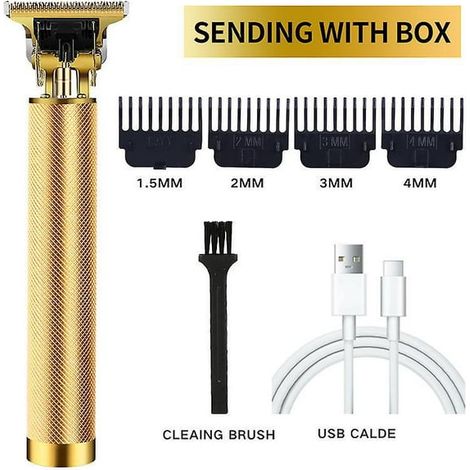 Tondeuse à Cheveux Homme et Barbe, Kit Rasage Électrique Sans Fil, Coupe-Cheveux et Tondeur Barbier Rechargeable, Silencieux, Ensemble Complet pour Coiffure et Entretien (1/5)