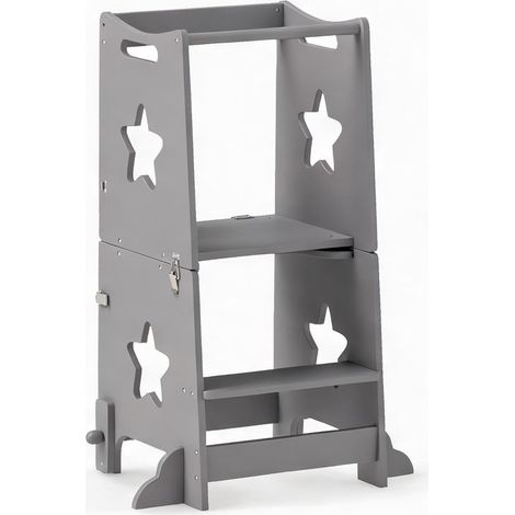 Tour d'apprentissage Montessori convertible en table et chaise (1/5)