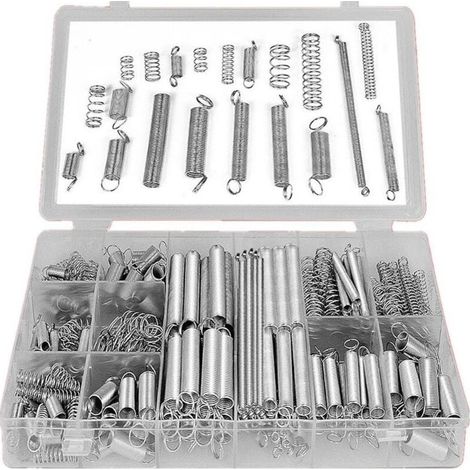 Coffret assortiment ressorts de traction et compression 200 pièces Acier haute qualité Pour moteurs automobiles et équipements électroniques (1/5)