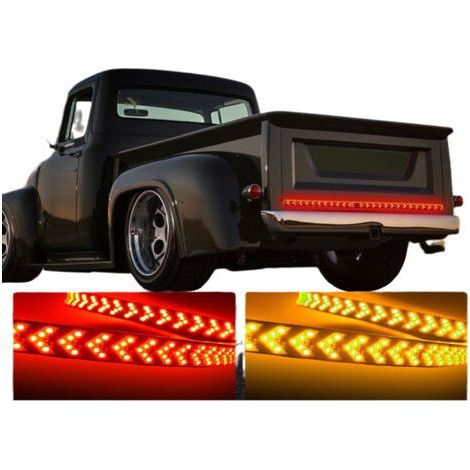 Truck Rear Door Light Bar with Flashing Red Brake and Reverse Lights (1/5)