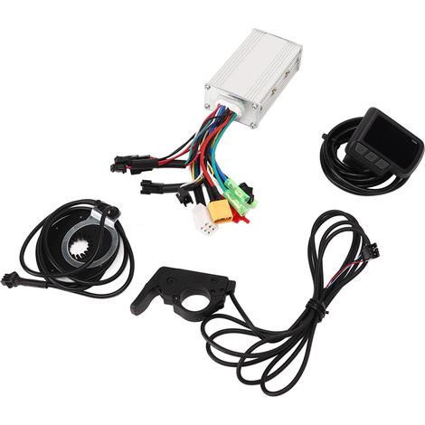 Kit de contrôleur de moteur pour vélo électrique, 3 modes sinusoïdaux, contrôleur à 6 tubes, PAS, accélérateur au pouce, écran LCD, pour bricolage 24 V, 36 V, 48 V (1/5)