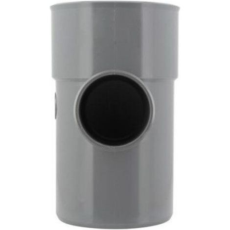 Té PVC réduit 100/50 mm culotte mâle femelle à coller 90°, NF évacuation eaux usées (1/5)