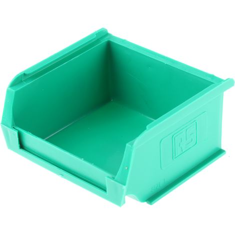 Bac de rangement RS PRO Vert en PP, 50mm x 100mm x 90mm ( Prix pour Paquet de 10 ) (1/3)
