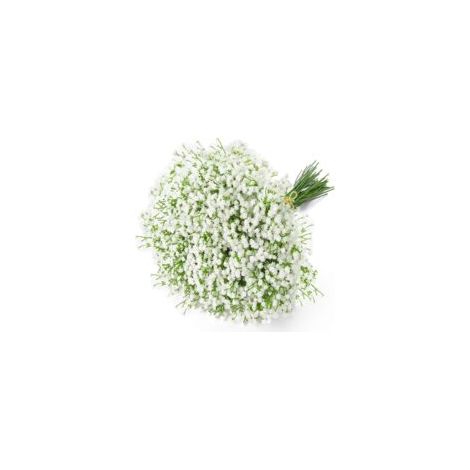 Lot de 6 fleurs artificielles de gypsophile, gypsophile blanche en vrac, fleurs synthétiques réalistes au toucher réaliste pour mariages et compositions florales