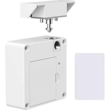 Boîtier NFC invisible et discret pour tiroir, sans perçage, compatible avec armoires et casiers. (1/4)