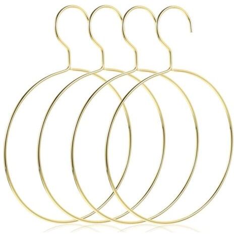 BUNTHAUS Lot de 4 anneaux porte-ceintures et foulards – Organisation pratique de penderie (1/5)