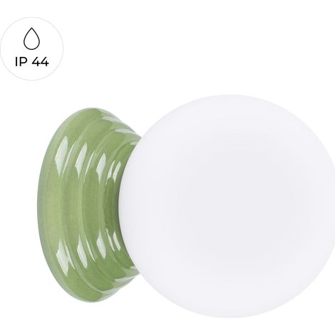 Lámpara de pared Zori verde IP44 (1/2)