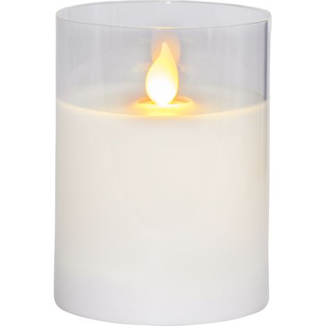 Best Season LED-Echtwachskerze, orange flackernde LED (1/5)