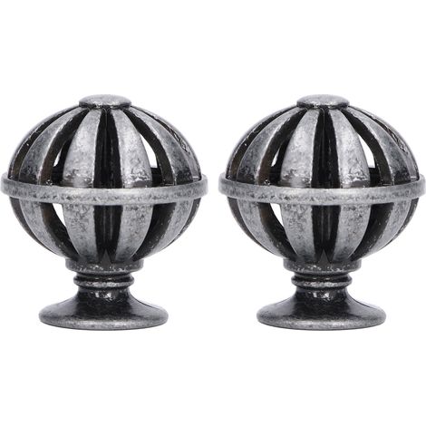2 Poignées de Tiroir en Alliage de Zinc Style Cage à Oiseaux Vintage Argenté pour Armoire et Commode Décoration Maison (1/5)