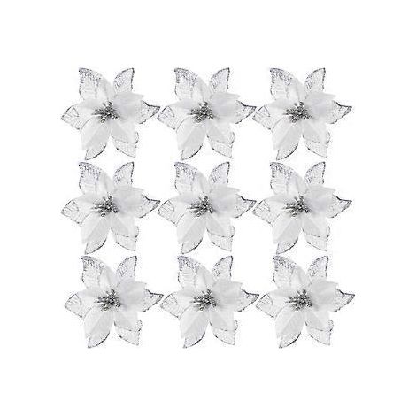 Künstliche Weihnachtssternblumen (auch als Weihnachtsschmuck erhältlich) (1/2)