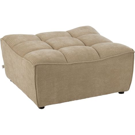 Pouf rectangulaire lounge en velours côtelé - LORENZO (1/5)