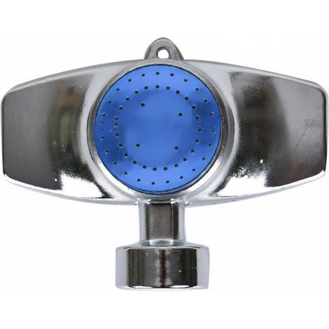 Arroseur de pelouse de jardin, arroseur en alliage d'aluminium à motif carré rond à 360 degrés -bleu (1/5)