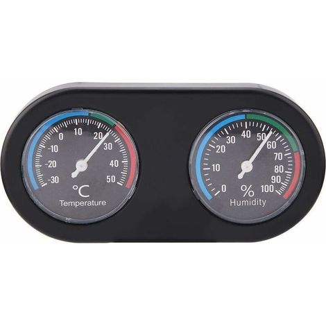 Température mini analogique hygromètre Forme Ronde thermomètre hygromètre for Reptile réservoir (1/4)