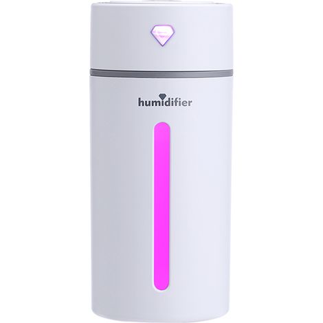 Humidificateur ultrasonique Diamond Cup, purificateur d'air avec lumières LED, nébuliseur mini USB 250 ml, diffuseur d'arômes pour voiture, brumisateur (1/2)
