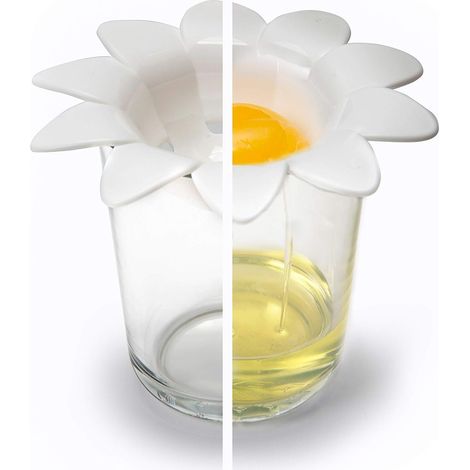 Séparateur œufs plastique Daisy – sépare blanc/jaune – motif floral – ustensile cuisine/pâtisserie (1/4)
