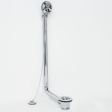 Milano Elizabeth Exposed Bath Waste and Plug and Ball Chain - Chrome (1/5)