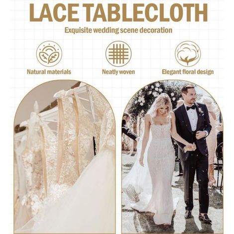 Dentelle Blanche Chemin de Table 15cm x 25m Bohême, Ruban Déco Mariage Anniversaire (1/5)