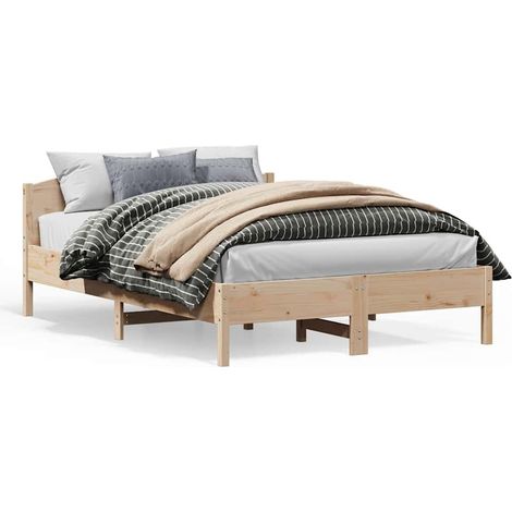Maison Exclusive - Cadre de lit sans matelas 150x200 cm bois de pin massif (1/5)