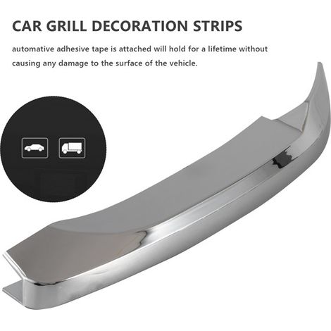 One set of silver ABS automotive front grille trim strips suitable for BMW X1 F48 2016-20 (1/4)