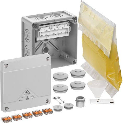 Spelsberg Scatola di derivazione, grado di protezione IP68, sezione conduttore max. 4², resistenza agli urti IK09, classe di protezione II, Ui 450V AC, Ui 450V DC, VDE, privo di alogeni, 40546001