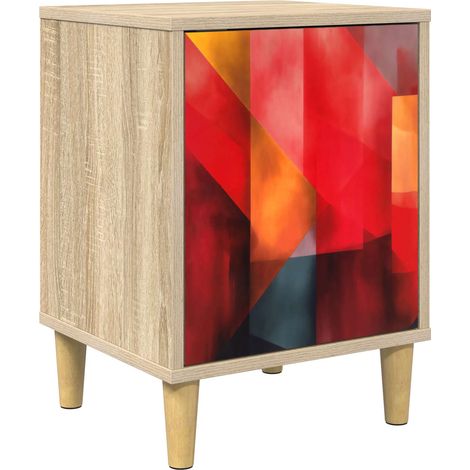 Table de chevet HEESCH Chêne Sonoma 36 x 33 x 50 cm vidaXL (1/5)