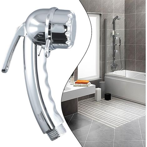 Pomme de douche chromée de 2,5 cm avec bouton Start Stop, 14,5 cm pour bateau, camping, camping-car, caravane, utilisation en extérieur (1/5)