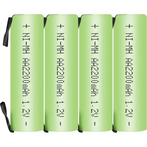 Batterie rechargeable, 2200mAh, compatible avec les rasoirs électriques, 4PCS (1/2)