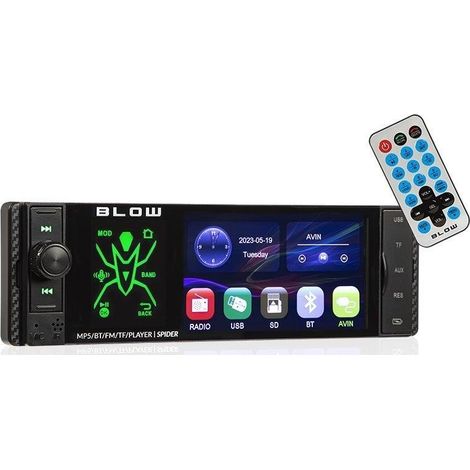 Radio BLOW SPIDER de 4" RDS RGB MP5/USB/micro SD/BLUETOOTH (1/3)