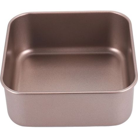 Goldene quadratische Kuchenform, verdickte Antihaftbeschichtung, Retro-Stil, tiefe quadratische Backform, Brotform, Grillform, Vintage-Kuchenform (1/3)