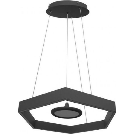 TrAdE Shop Traesio - Lampadario A Sospensione 34watt Led Rombo Grigio Tono Bianco Freddo 6500k Lp-07g - (1/5)