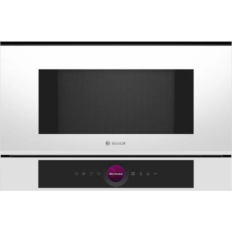 Bosch – Micro-ondes encastrable 21L 900W – Acier inoxydable – 5 niveaux de puissance – Ouverture latérale – BFL7221W1 (1/5)