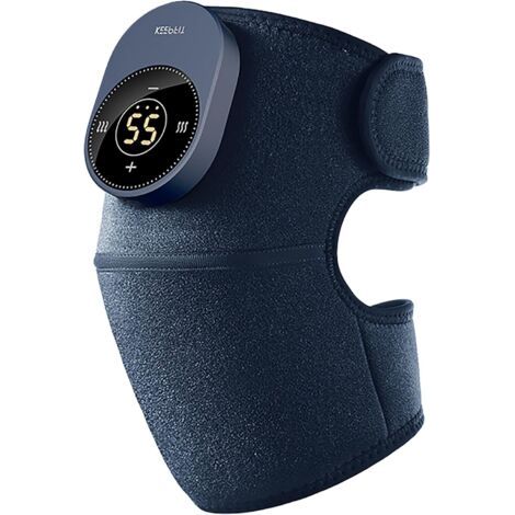Masseur de genou sans fil avec Vibration thermique pour soulager la douleur, 3.0 [mise à jour 2025], support de genou chauffant électrique avec 3 niveaux de chauffage et 3 modes de massage, cadeau pou (1/5)